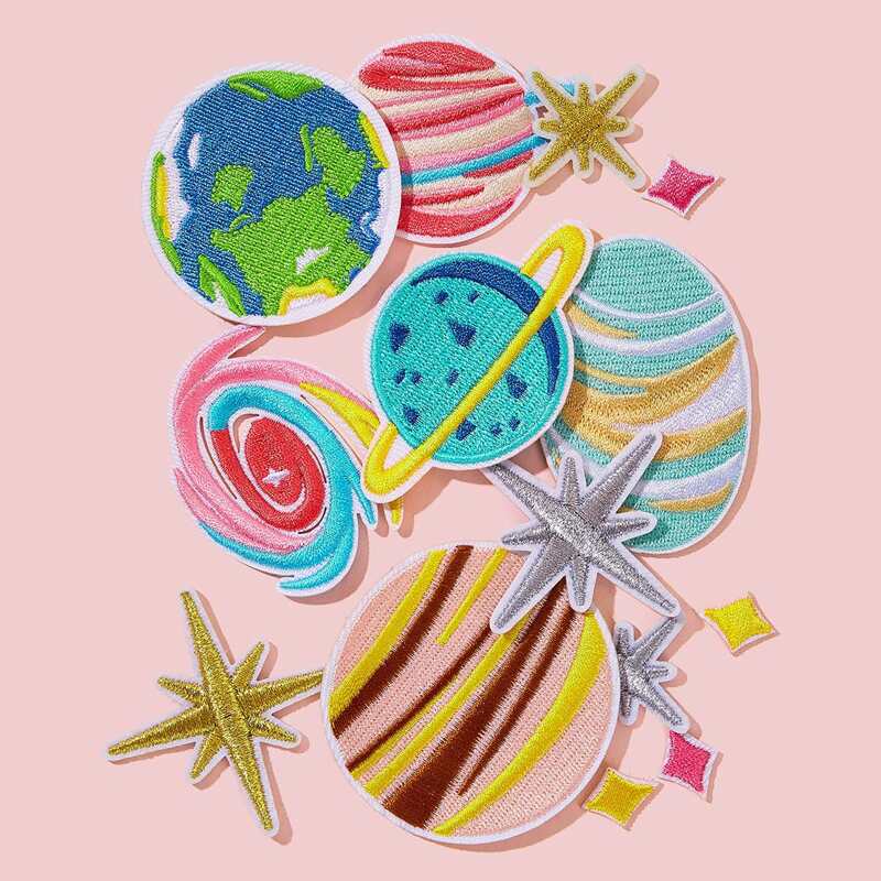 

14pcs Galaxy Pattern Cloth Sticker