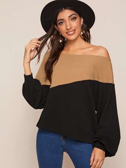 Multicolorido Colorblock ocasional Camisetas