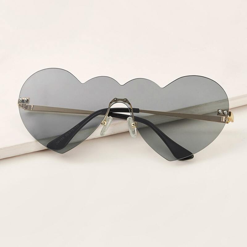 

Heart Frame Sunglasses, Black