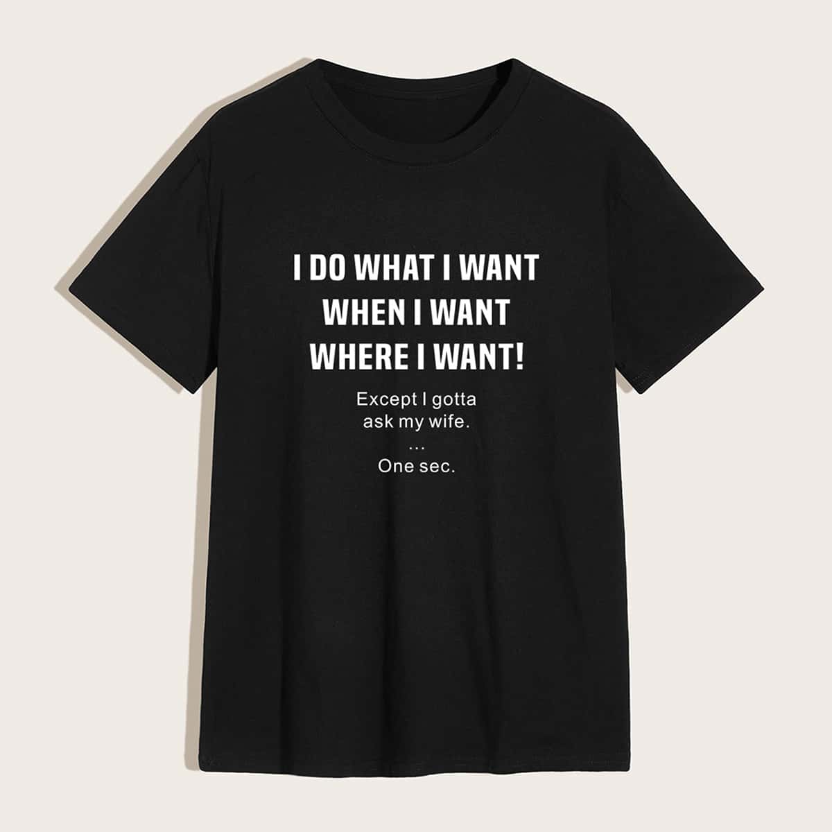 

Guys Slogan Graphic Tee, Black