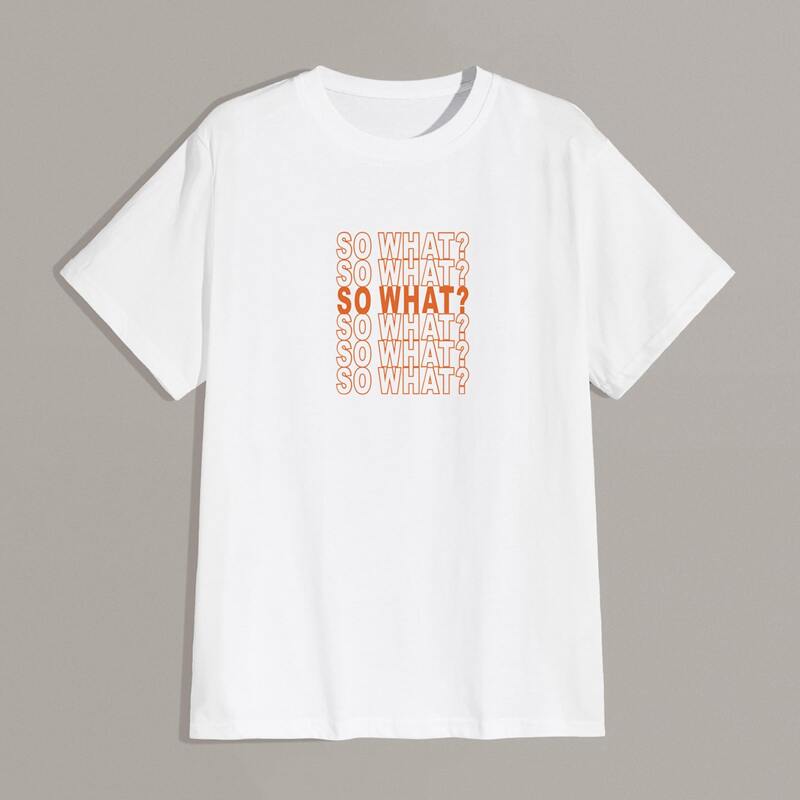 Guys Letter Graphic Tee, White