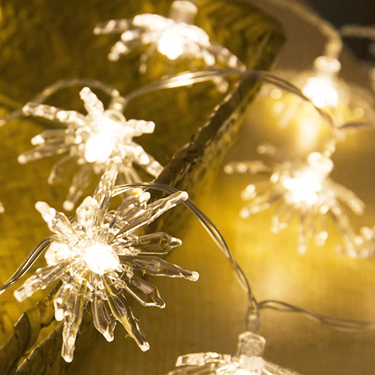

20pcs Flower Shaped Bulb String Light, Yellow