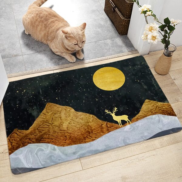 

Marble Pattern Mountain Door Mat, Multicolor