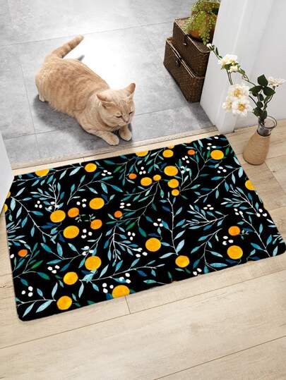 Orange Print Door Mat