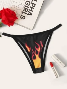 Bragas con estampado de fuego - Multicolor - Ver 1