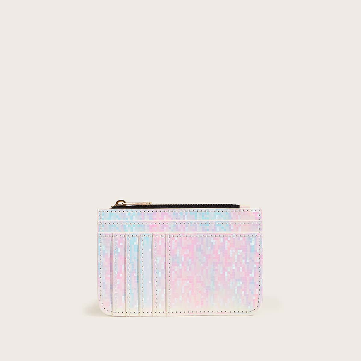 

Pixel Print Purse With Card Holder, Multicolor