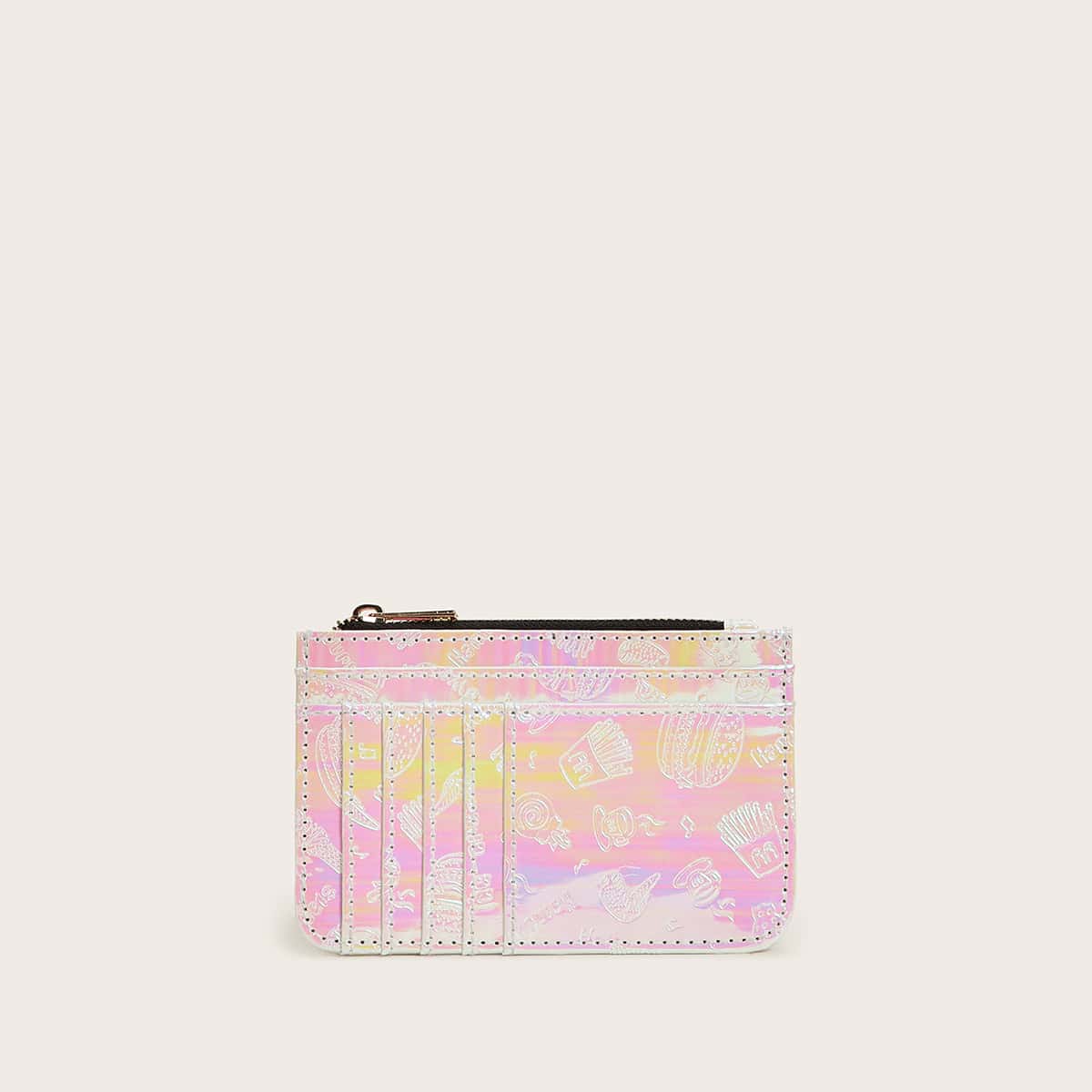 

Food Embossed Purse With Card Holder, Multicolor