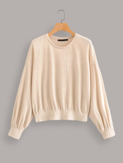 Drop Shoulder Round Neck Sweatshirt