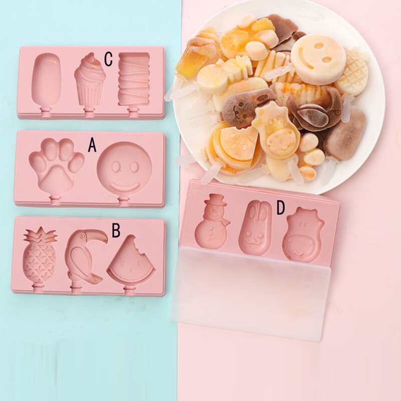 

1pc Random Color Cartoon Shaped Popsicle Mold, Pink