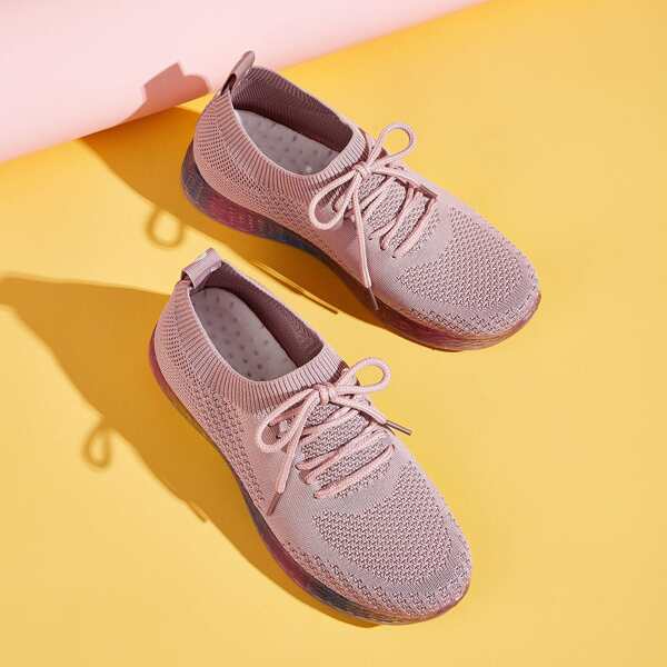 

Lace-up Front Sneakers, Pink