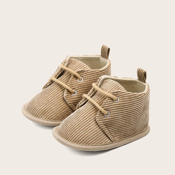 

Baby Boy Ribbed Wide Fit Flats, Brown