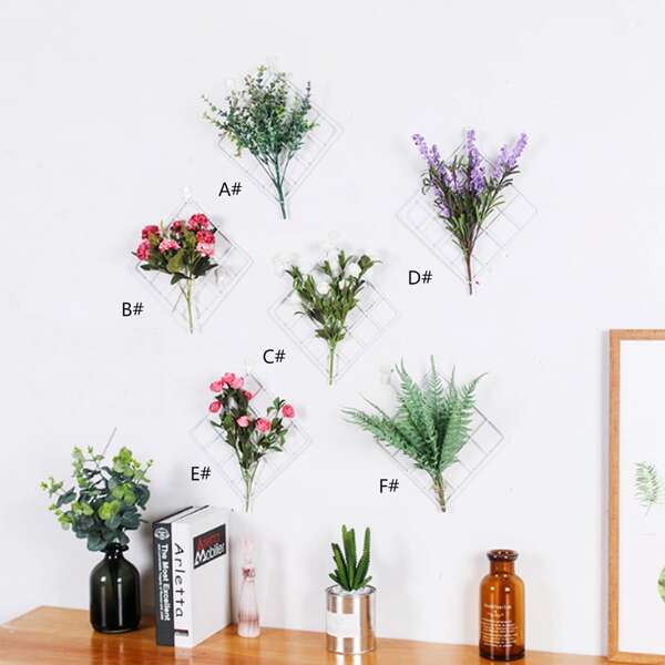 

1pc Artificial Flower With Iron Grid