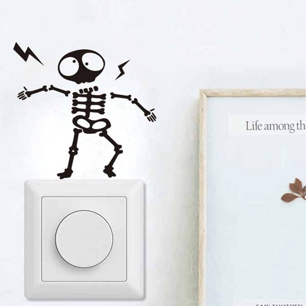 

Cartoon Skull Print Switch Sticker