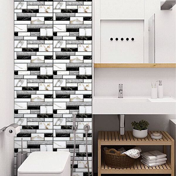 

1sheet Marble Pattern Stone Texture Wall Sticker