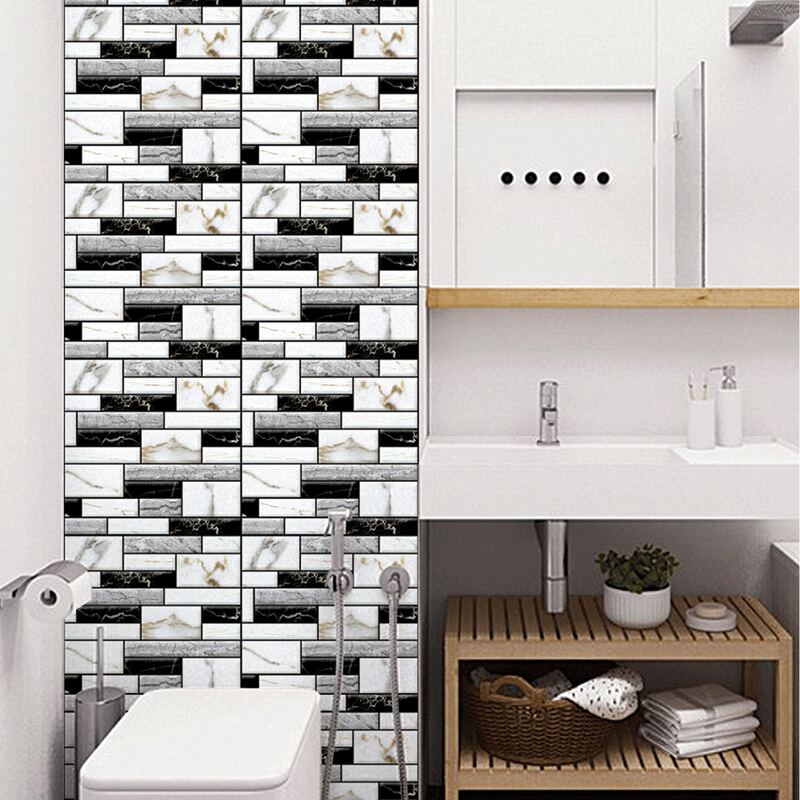 

1sheet Marble Pattern Stone Texture Wall Sticker