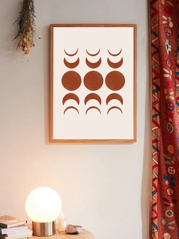 Moon Wall Print Decor Without Frame Shein Usa