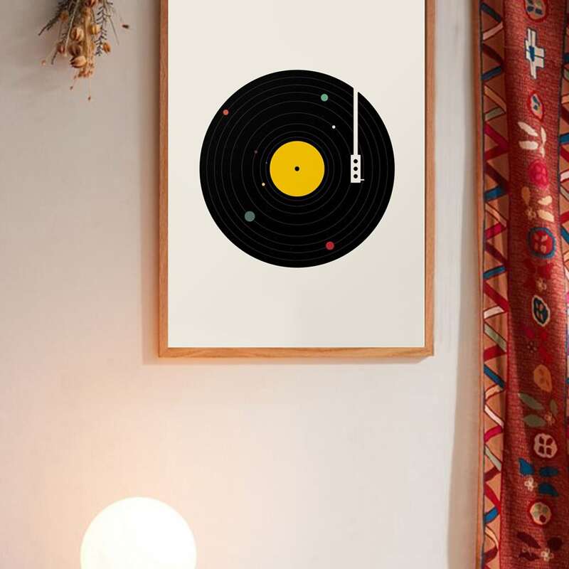 

Record Pattern Wall Print Decor Without Frame