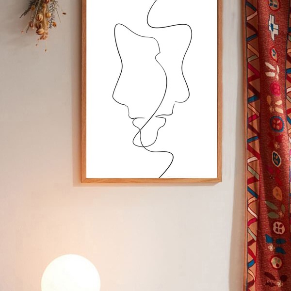 

Abstract Face Wall Print Decor Without Frame