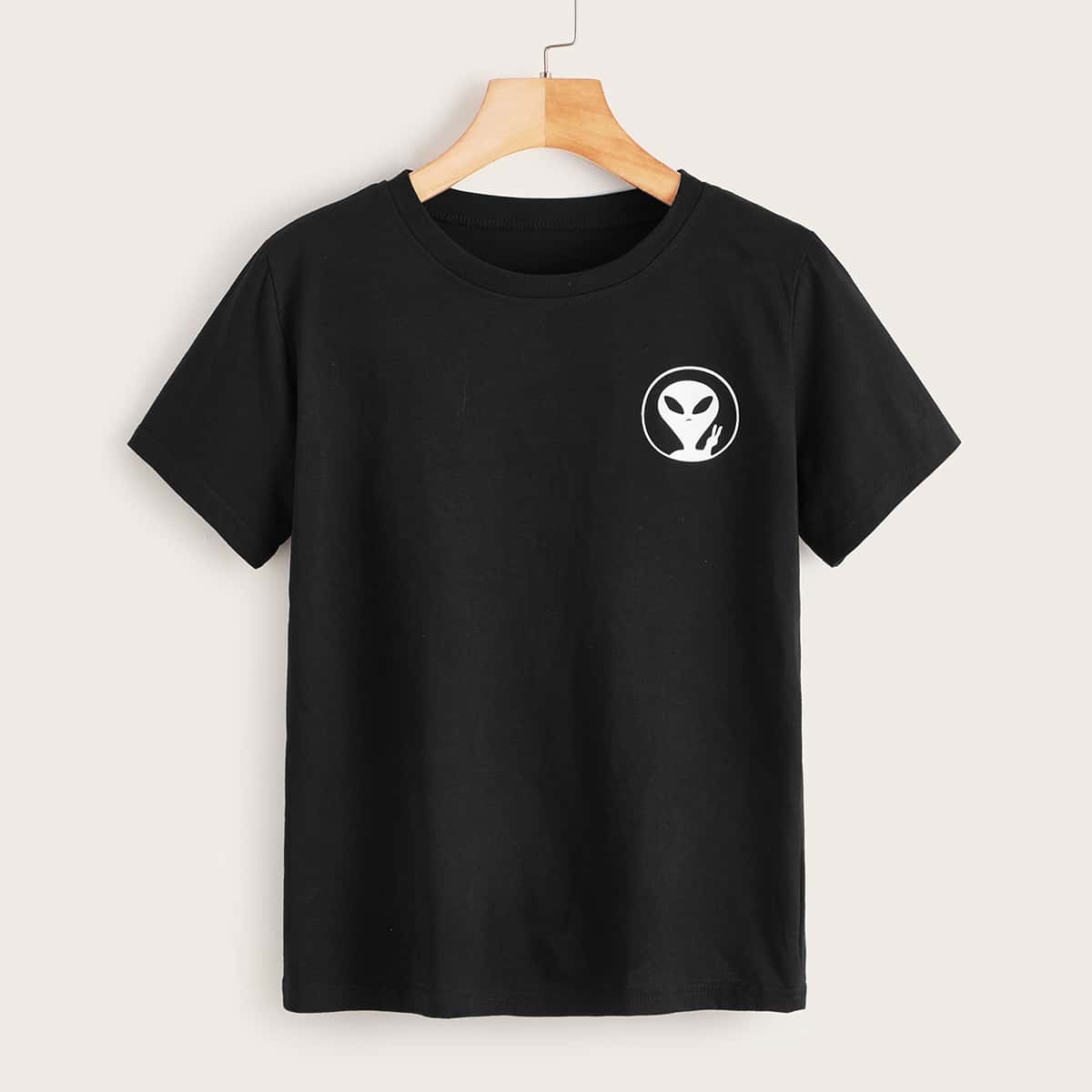 

Alien Graphic Black Tee