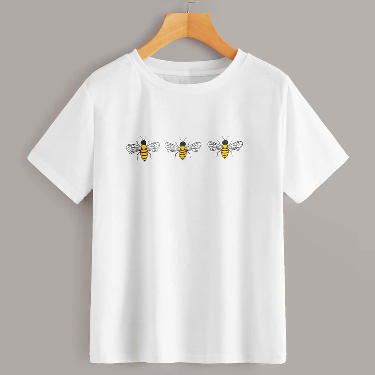 

Bee Print White Tee