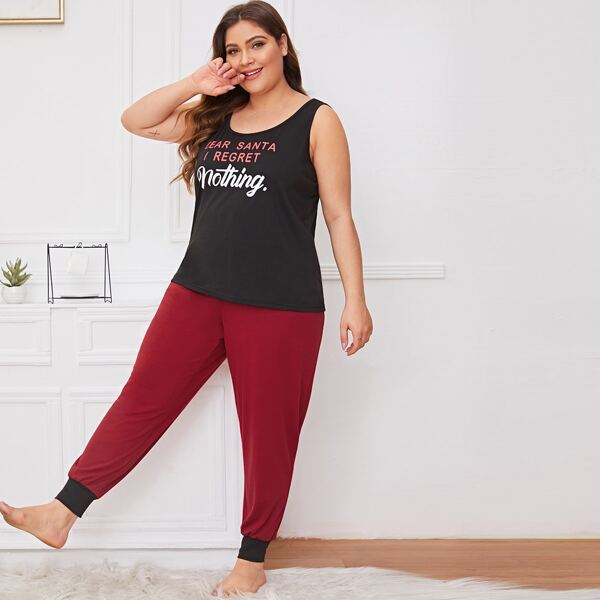 

Plus Letter Graphic PJ Set, Multicolor