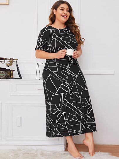 Plus Graphic Night Dress