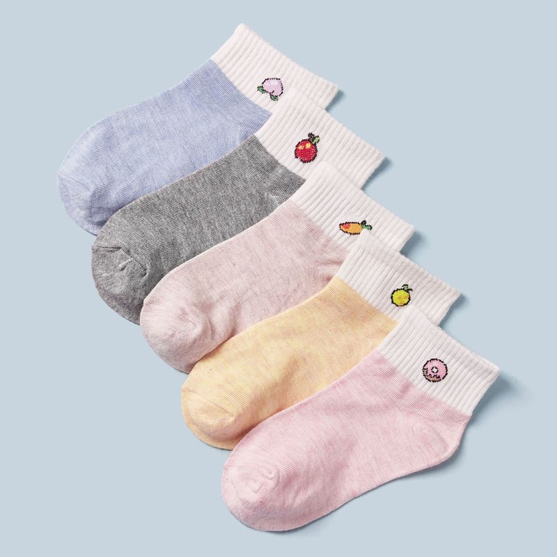 

5pairs Fruit Pattern Socks, Multicolor