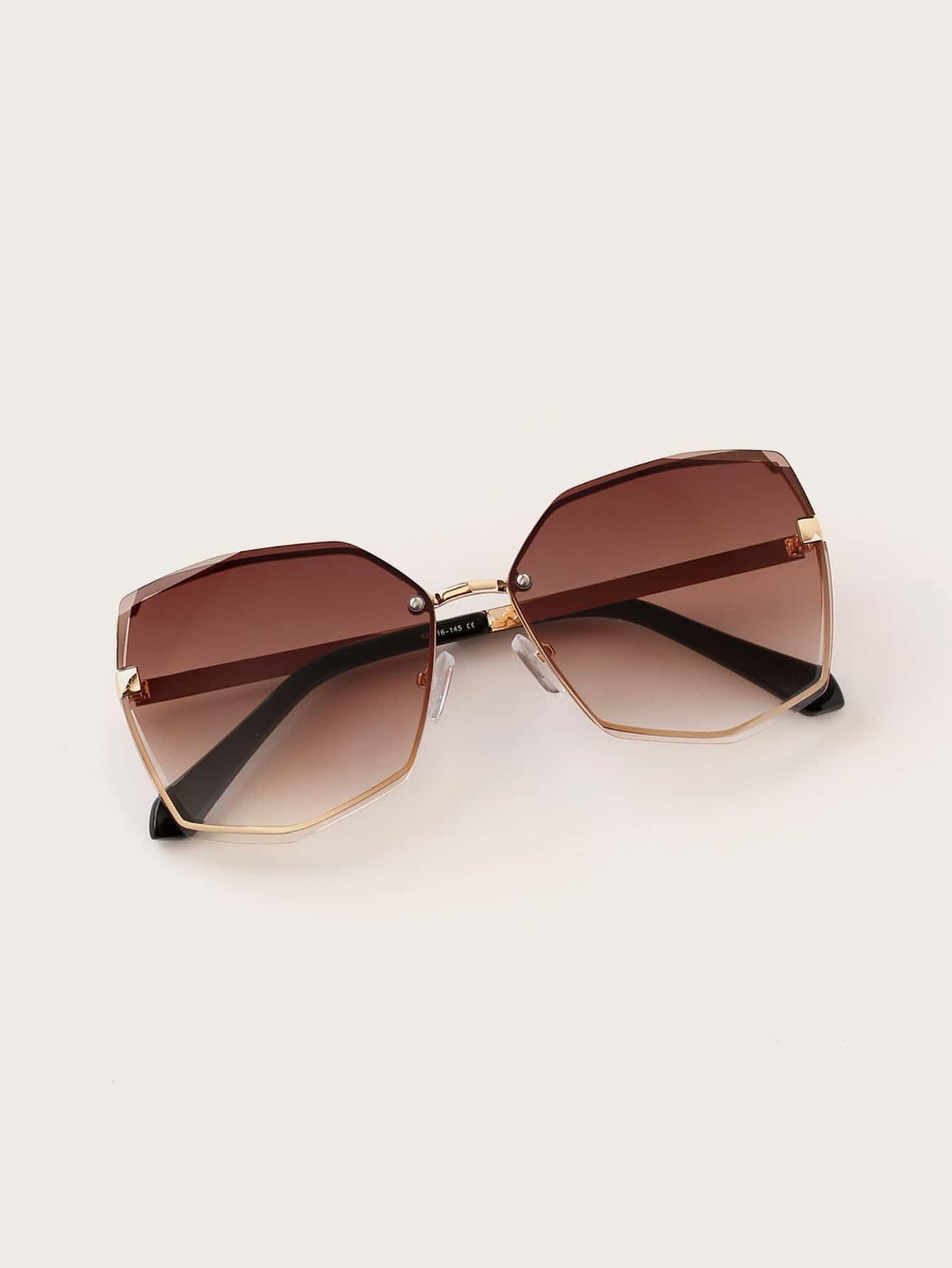 Gafas de moda con lentes tintadas - Marrón - Ver 1