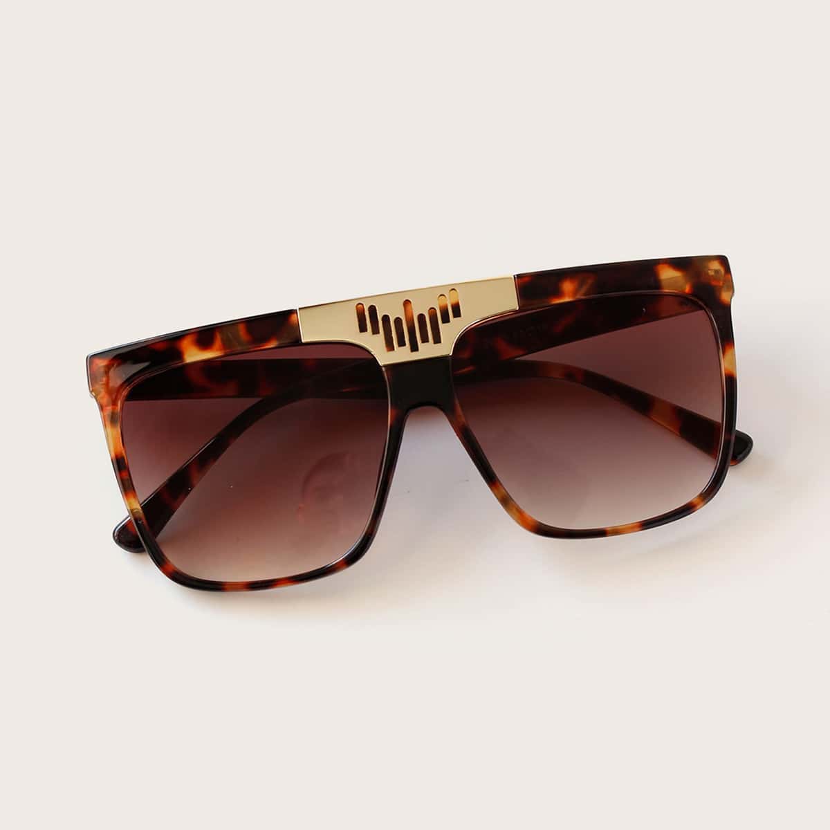 

Flat Top Tortoiseshell Frame Sunglasses, Multicolor