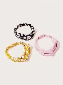 3pcs Ditsy Floral Pattern Headbands - Multicolor - View 2