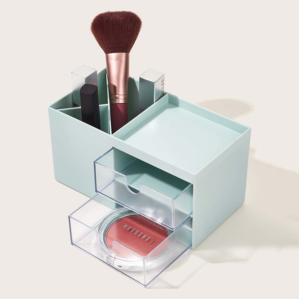 

Multifunctional Cosmetic Storage Box, Blue