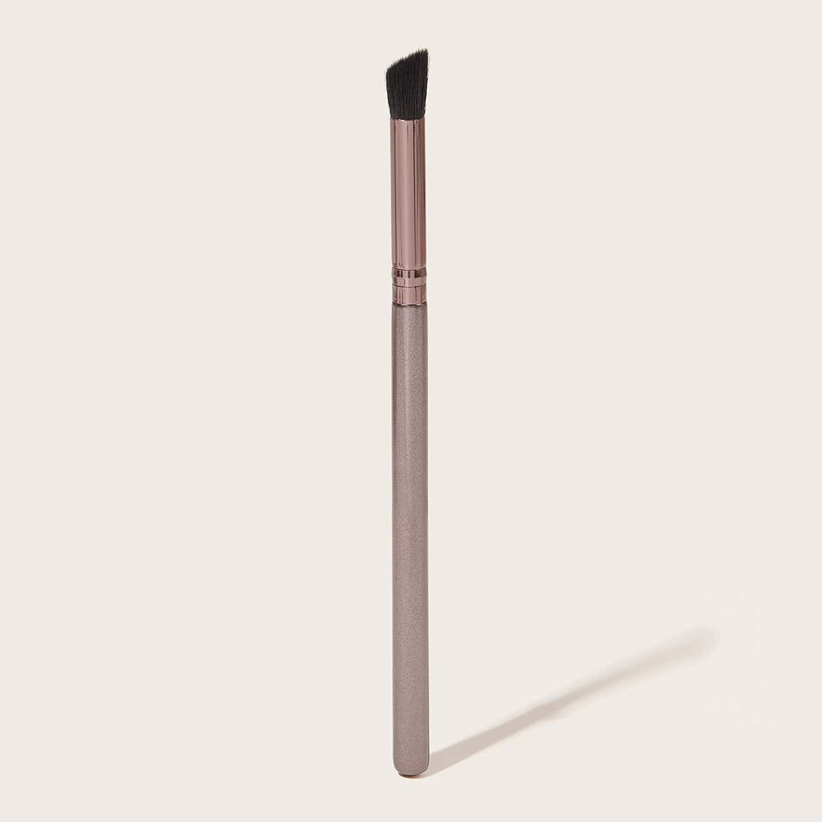 

1pc Glitter Bevel Makeup Brush, Gold