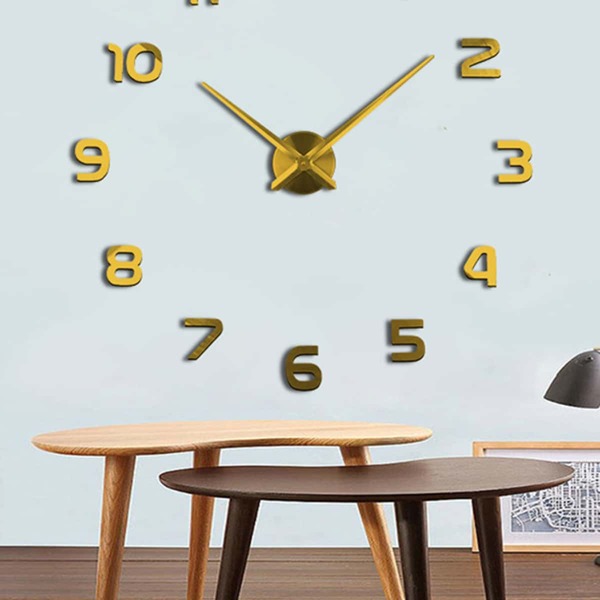 

1pc Mirror Surface Wall Clock, Multicolor