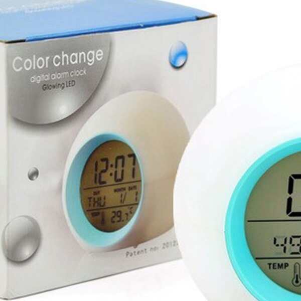 

1pc Color Change Digital Alarm Clock, Multicolor