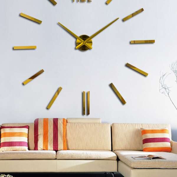 

1pc Mirror Surface Wall Clock, Multicolor