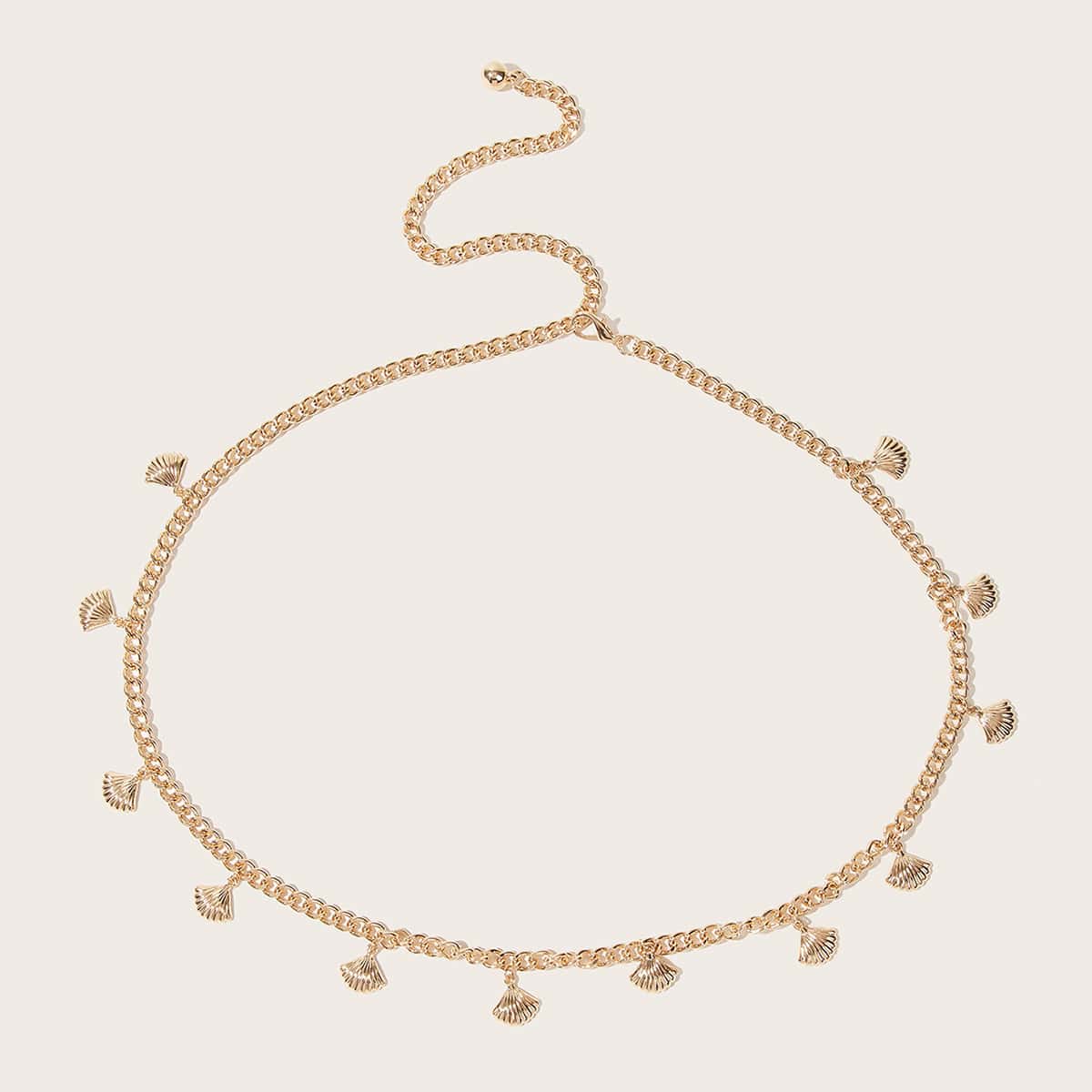 

Shell Charm Waist Chain, Gold