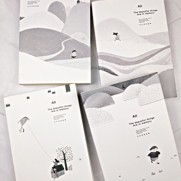 

1pack Childhood Memory Print Cover Notebook