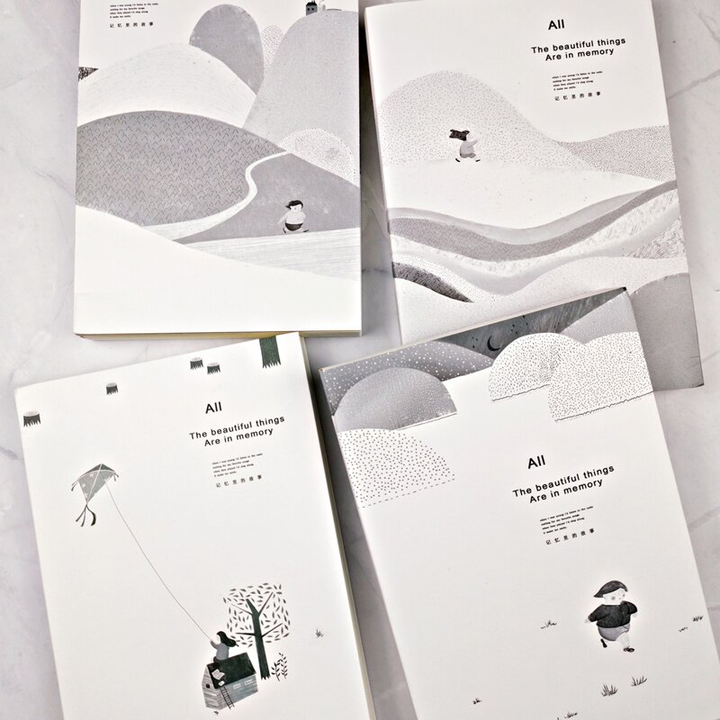 

1pack Childhood Memory Print Cover Notebook