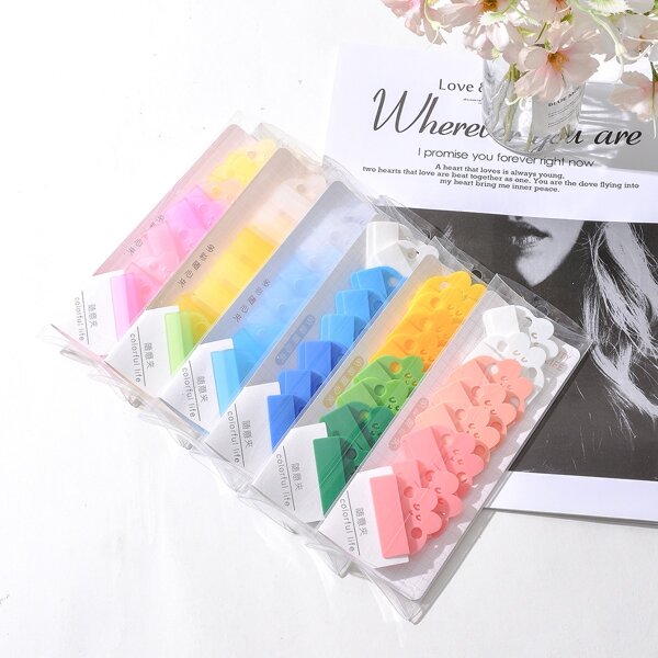 

8pcs Random Color Plastic Paper Binder Clip