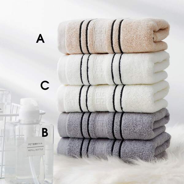 

1pc Soft Thick Absorbent Face Towel, Multicolor