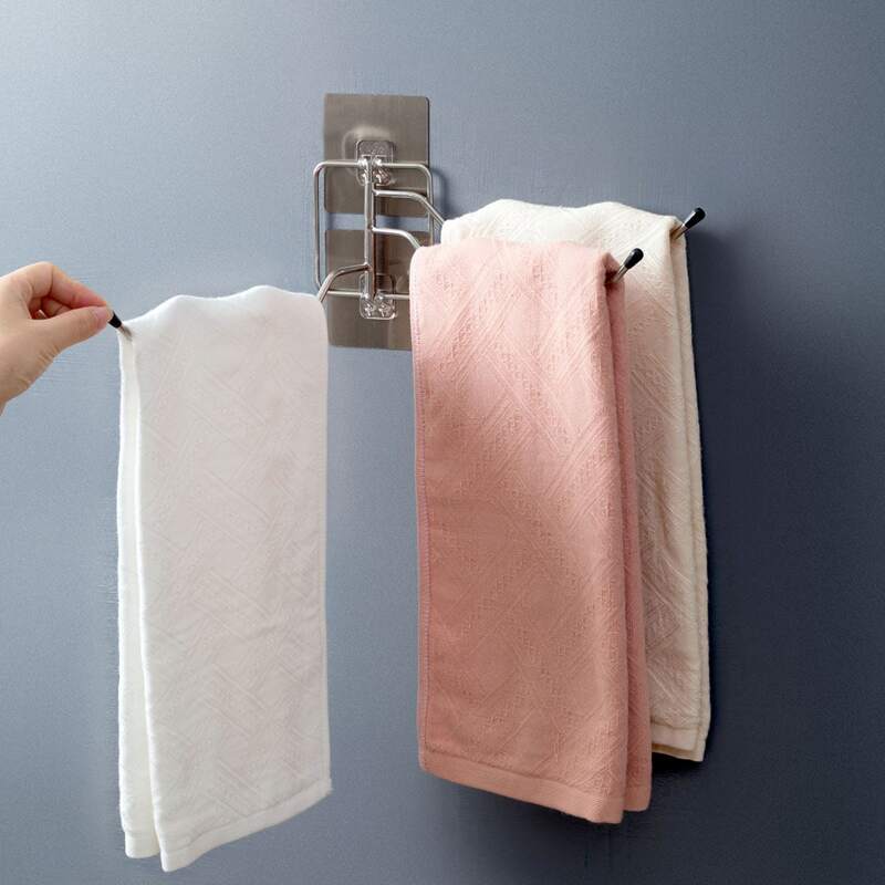 

Bathroom Stainless Steel Rotary Towel Rack, Silver