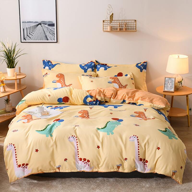 

Cartoon Dinosaur Print Sheet Set, Multicolor