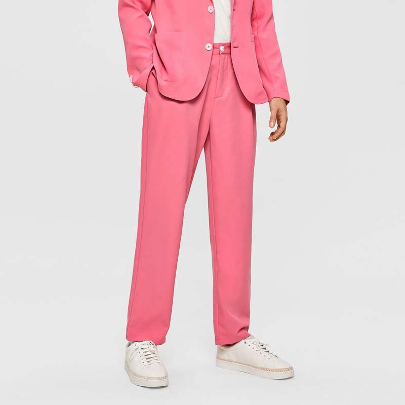 

Guys Neon Pink Tailored Pants, Pink bright