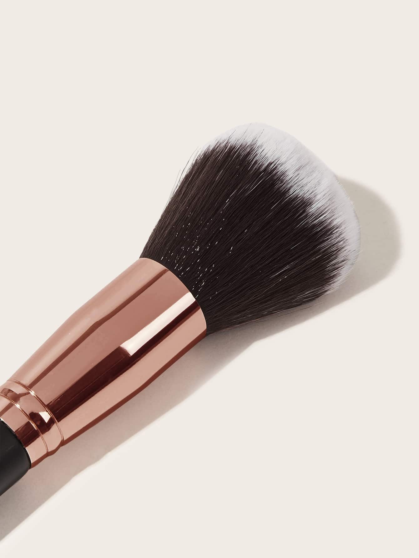 

ROMWE Logo Duo Fiber Powder Makeup Brush, Black