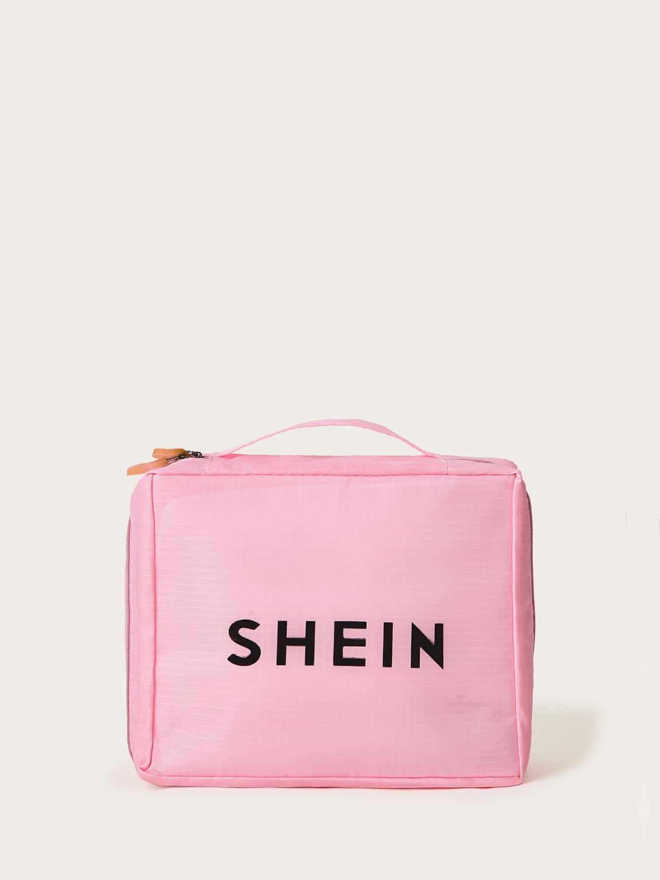 SHEIN Logo Makeup Bag - Pink - View 1