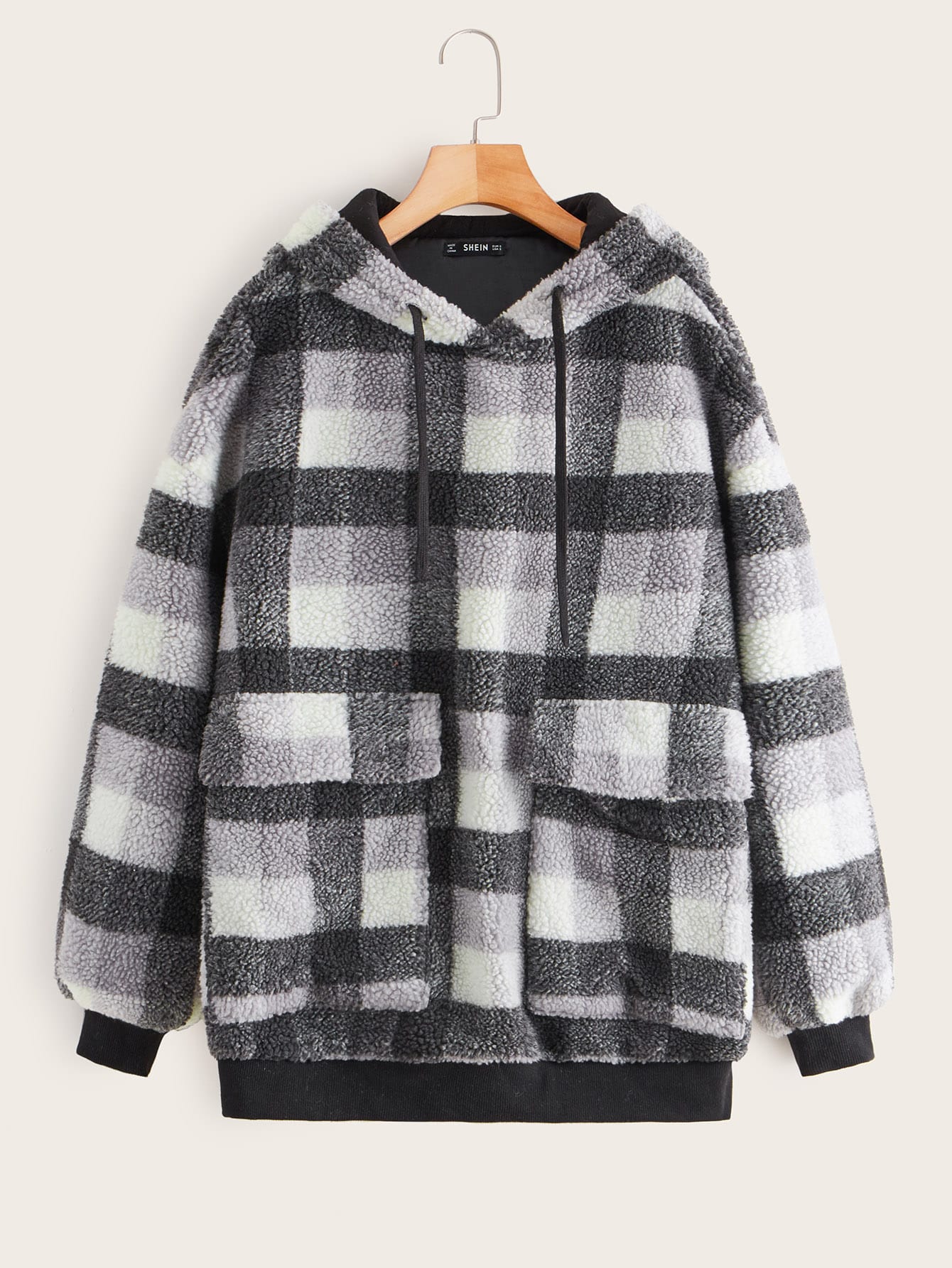 oversized teddy hoodie