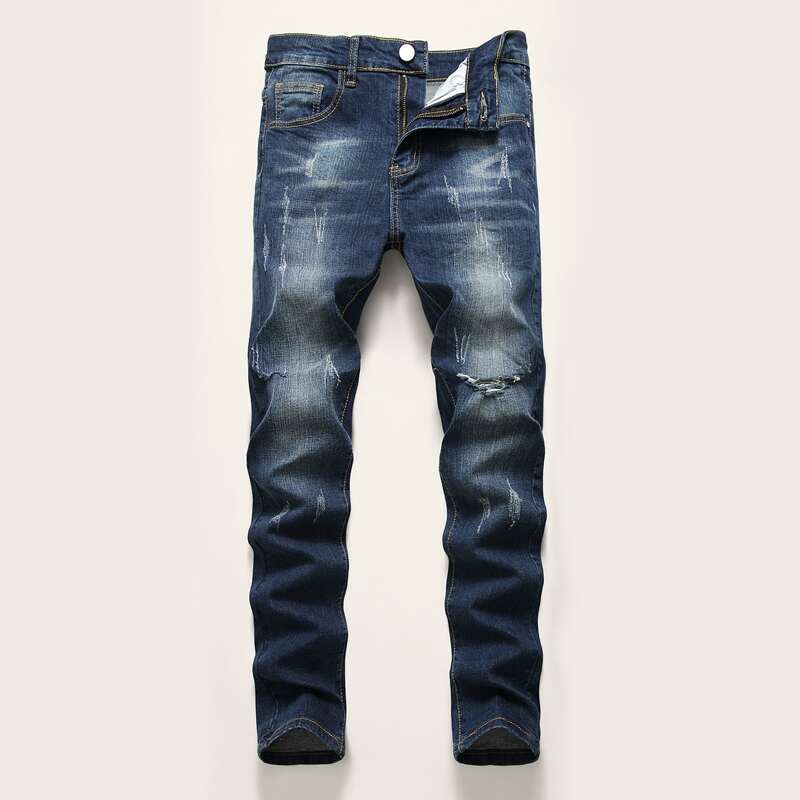 

Guys Ripped Skinny Jeans, Navy