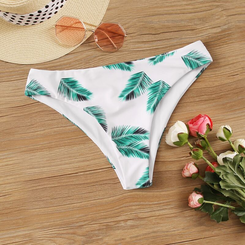 

Leaf Print Hipster Bikini Bottom, Multicolor