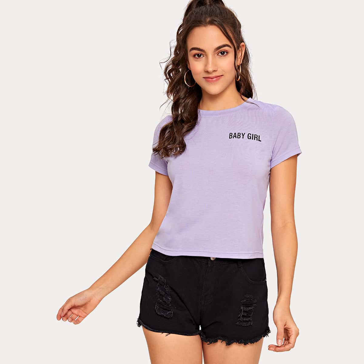 

Baby Girl Graphic Purple Tee