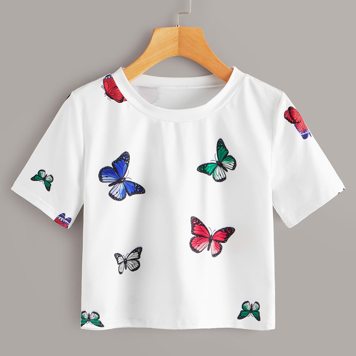 

Butterfly Print White Tee